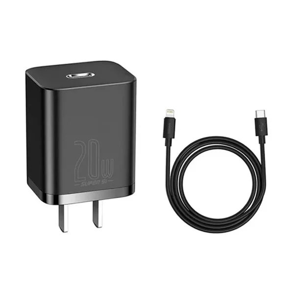 Baseus Super Si Quick Charger 1C 20W CN Sets Black