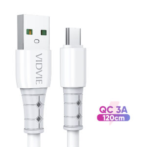 VIDVIE CB4021 USB-A to Type-C 2.4A Silica Gel line Cable