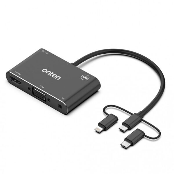 Onten Type-C Lightning Micro USB To HDMI Adapter OTN-7585B