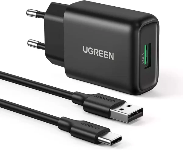 Ugreen USB-A QC 3.0 18W Mobile Charger With Cable 10186