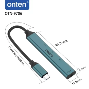 Onten 4-in-1 USB-C Multifunctional Hub OTN-9706
