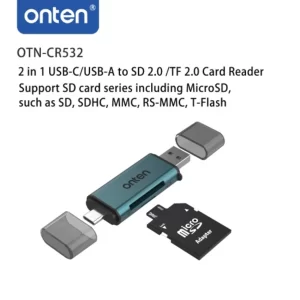 Onten USB 2-in-1 SD 2.0/TF 2.0 Card Reader OTN-CR532
