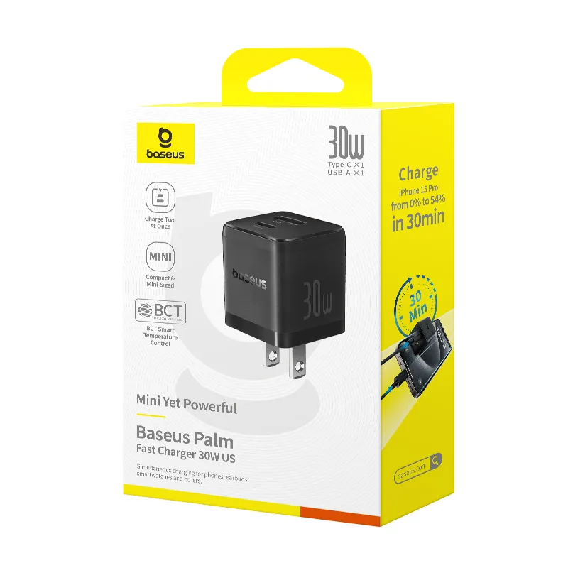 Baseus Palm Series Fast Charger U+C 30W -2