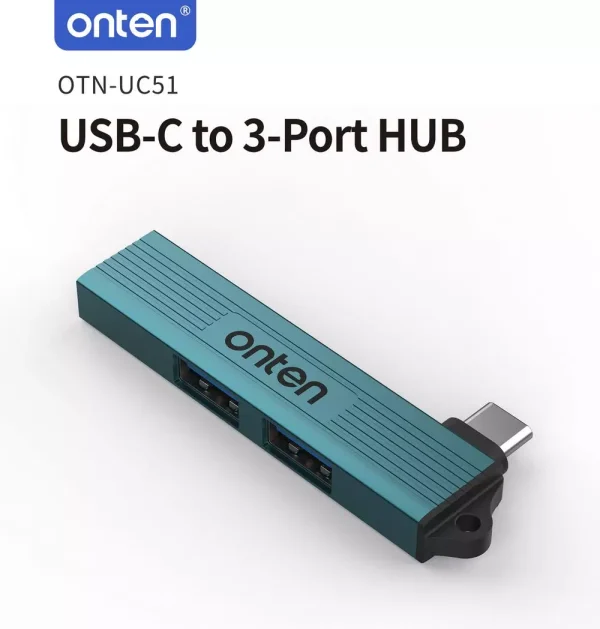 Onten 3-in-1 USB-C to 3 Port Hub UC51 - Image 3