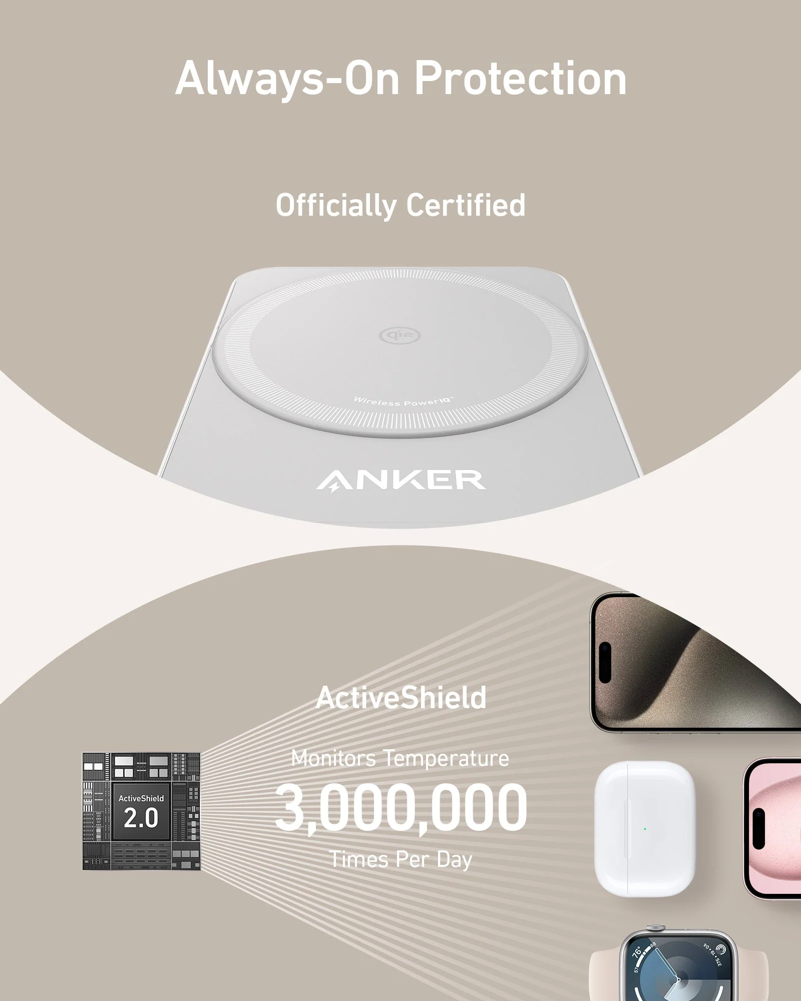 Anker MagGo Wireless Charging Station (Foldable 3-in-1) B2557 - Image 3