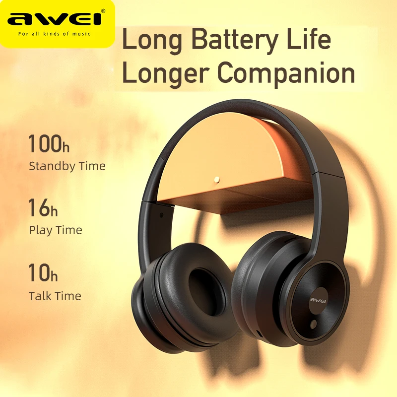 Awei A996 Pro ANC Wireless Bluetooth Foldable Adjustable Headphone - Image 3