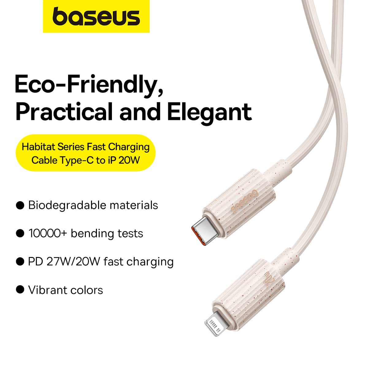 Baseus 1meter Habitat Series Fast Charging Cable Type-C to iPhone 20W - Image 2