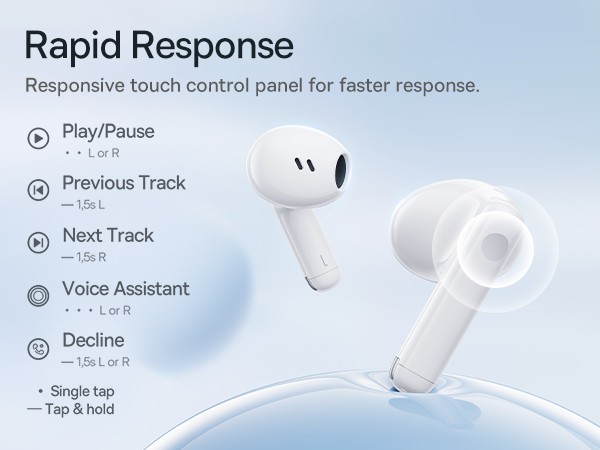 Baseus Bowie E13 True Wireless Earphones Moon White - Image 5