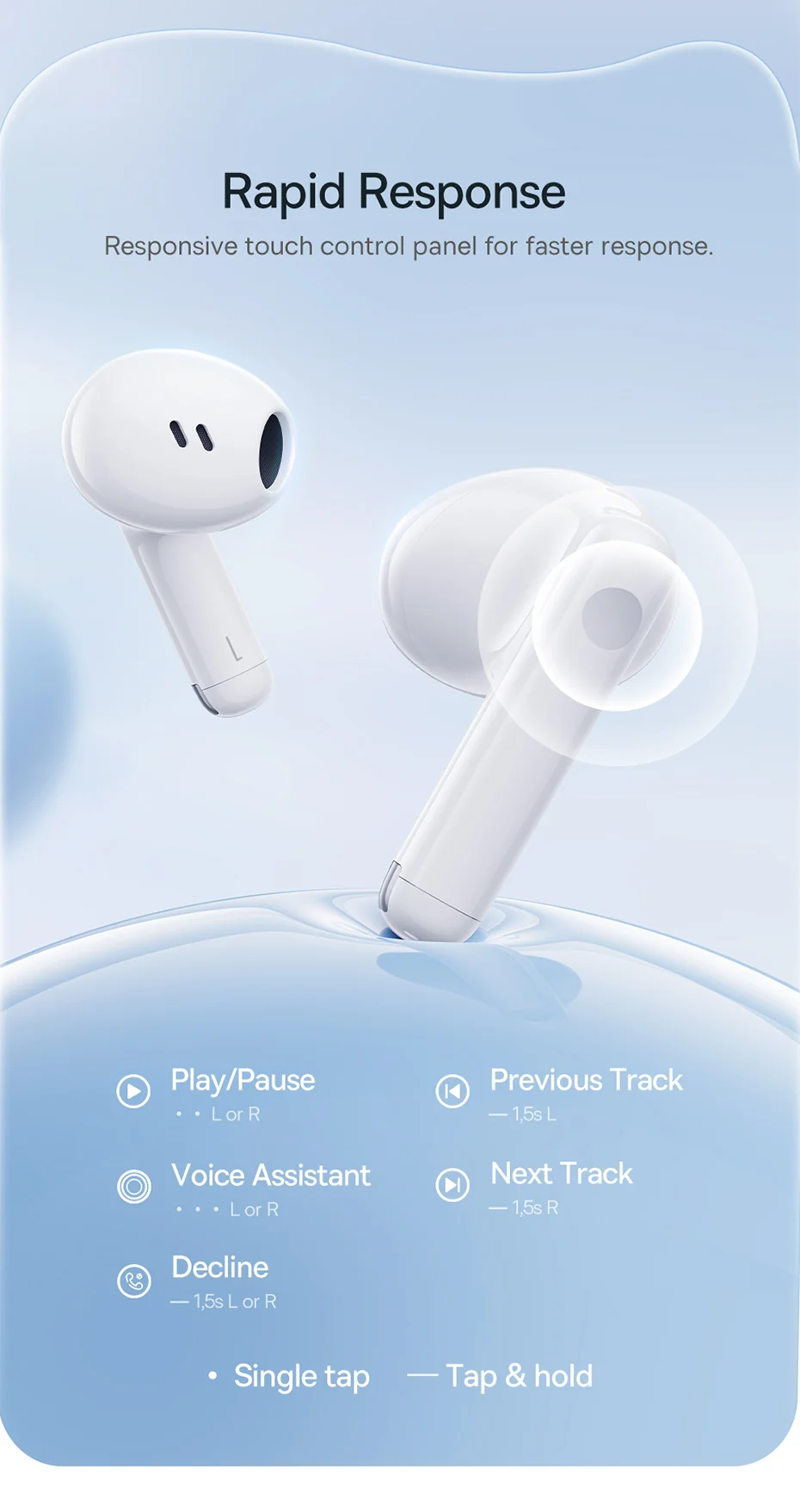 Baseus Bowie E13 True Wireless Earphones Moon White - Image 7