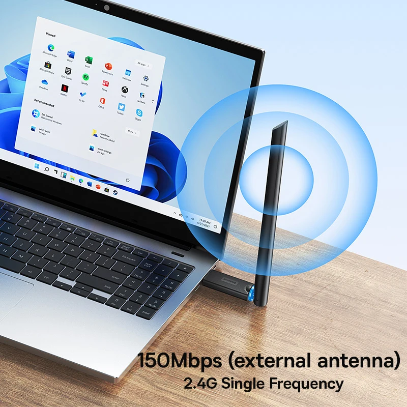 Baseus FastJoy Series 150Mbps WIFI Adapter With External Antenna - Image 4