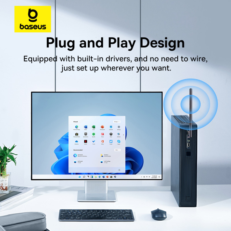 Baseus FastJoy Series 150Mbps WIFI Adapter With External Antenna - Image 3