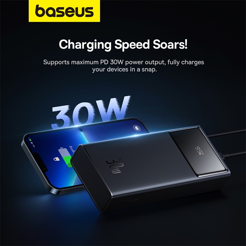 Baseus Star-Lord Digital Display Fast Charging Power Bank 30000mAh 30W Cluster Black - Image 2