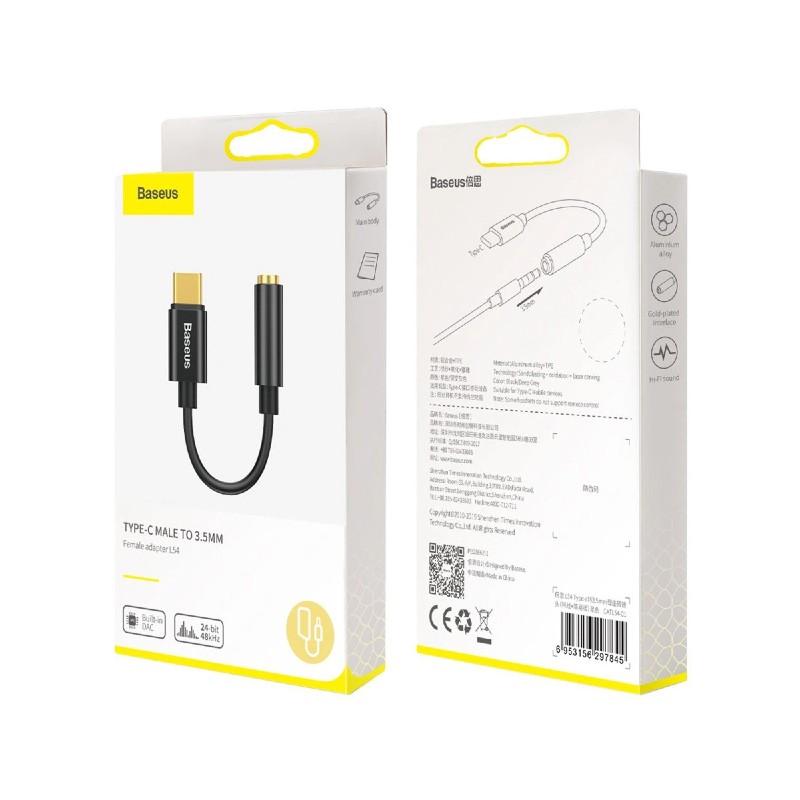 Baseus Type-C Male to 3.5mm Female Adapter L54 Black - Image 6