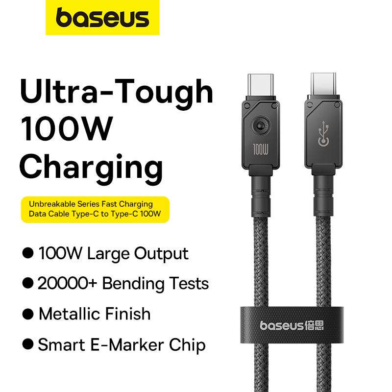 Baseus Unbreakable Series Fast Charging Data Cable Type-C to Type-C 100W - Image 2