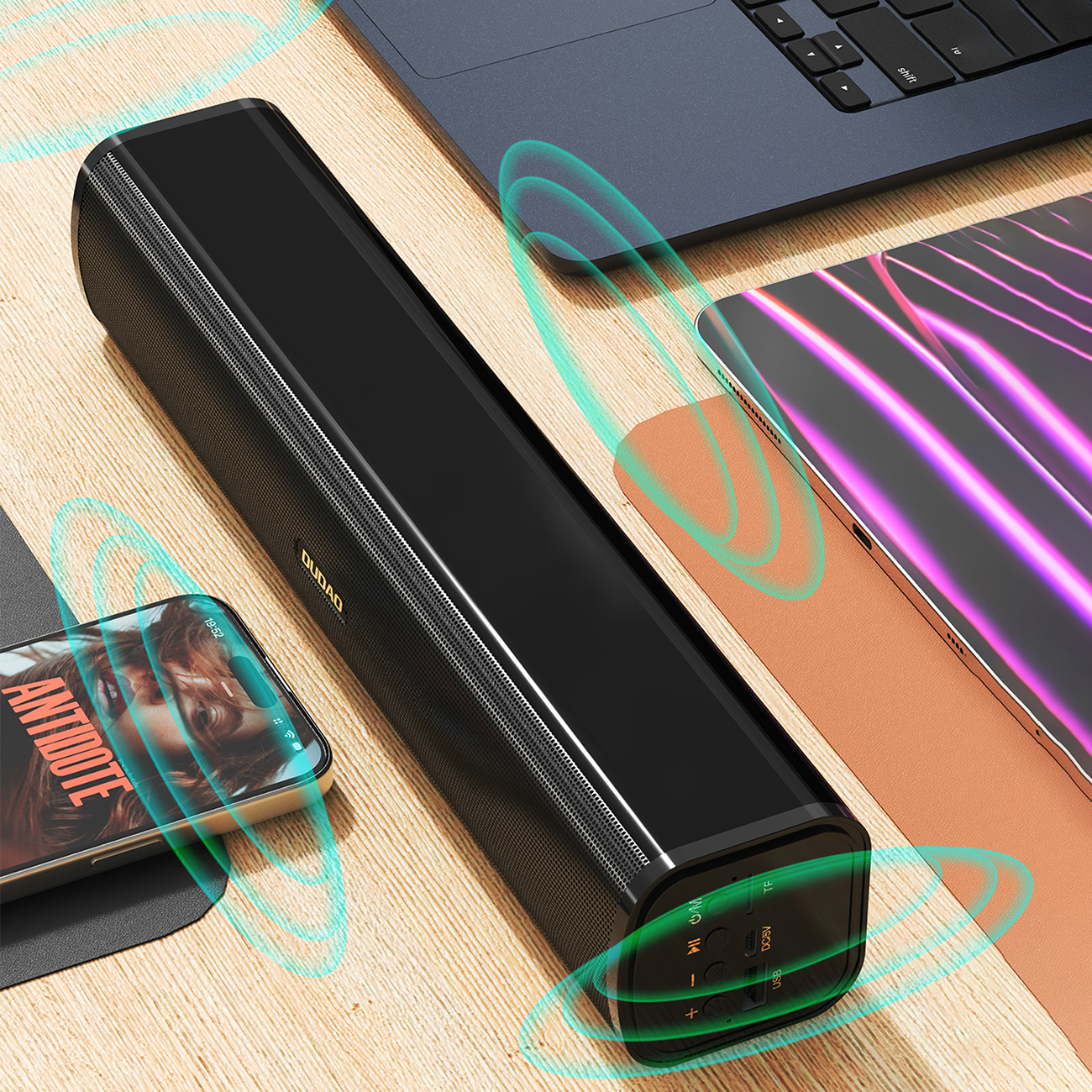Dudao Y2+ Bluetooth 5.0 Speaker 2400mAh - Black