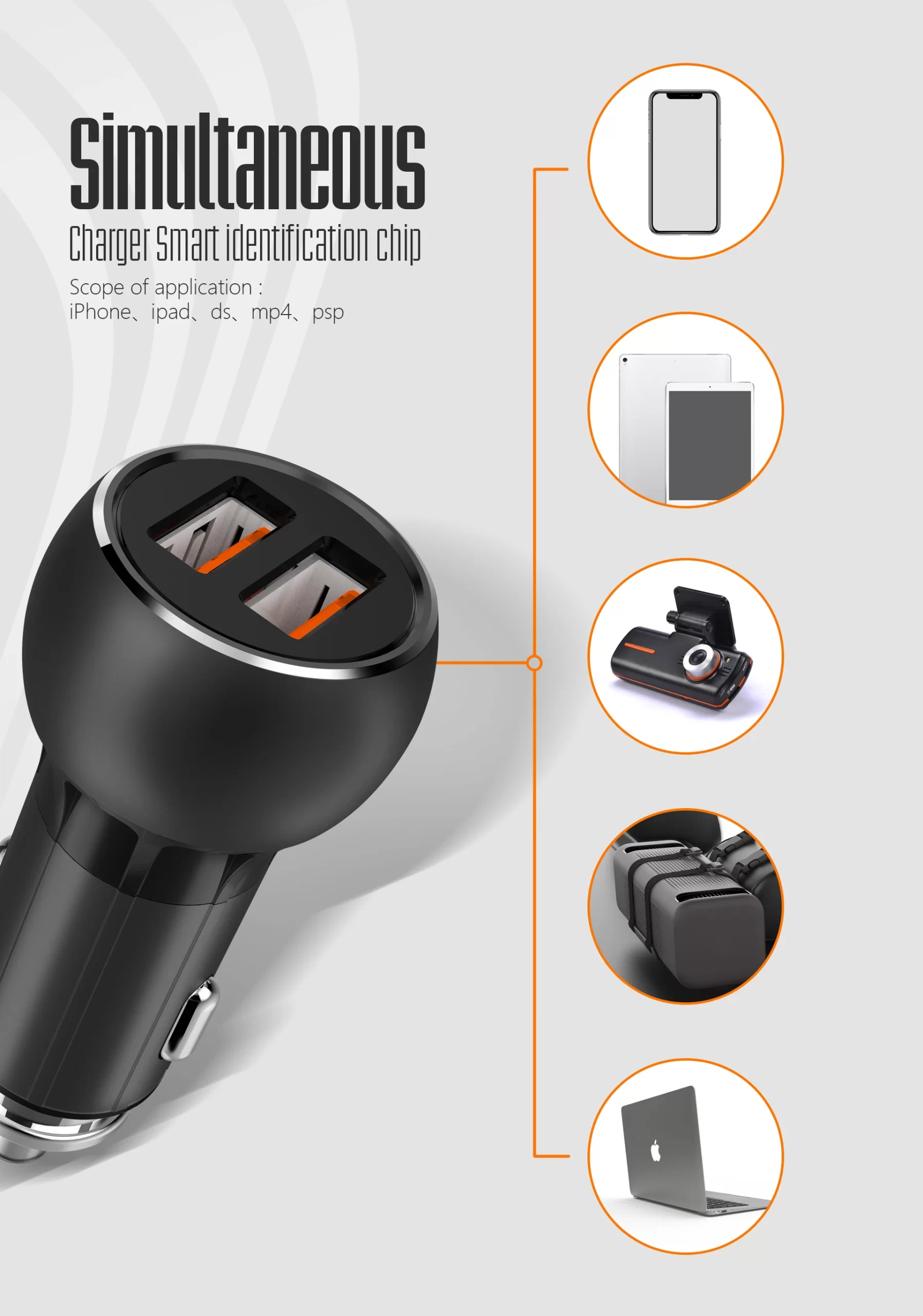 LDNIO C503Q 36W Dual USB Car Charger QC 3.0 Fast Charging - Image 2
