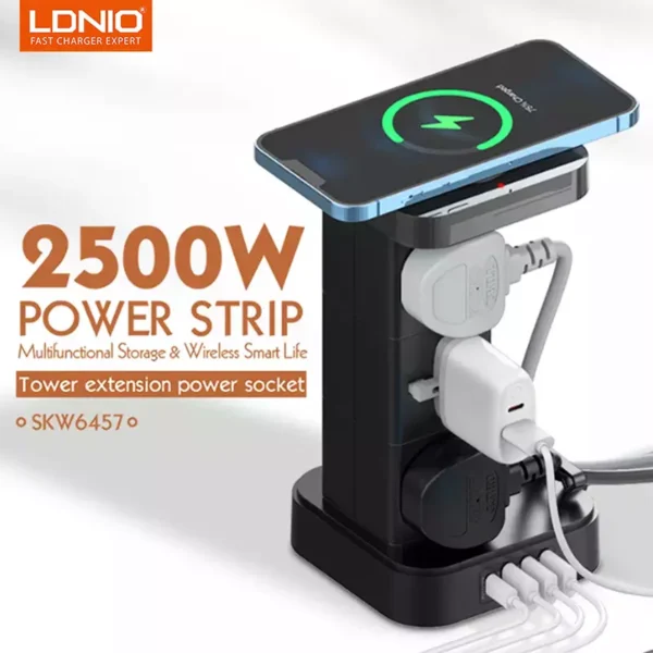LDNIO SKW6457 Tower Extension Power Socket