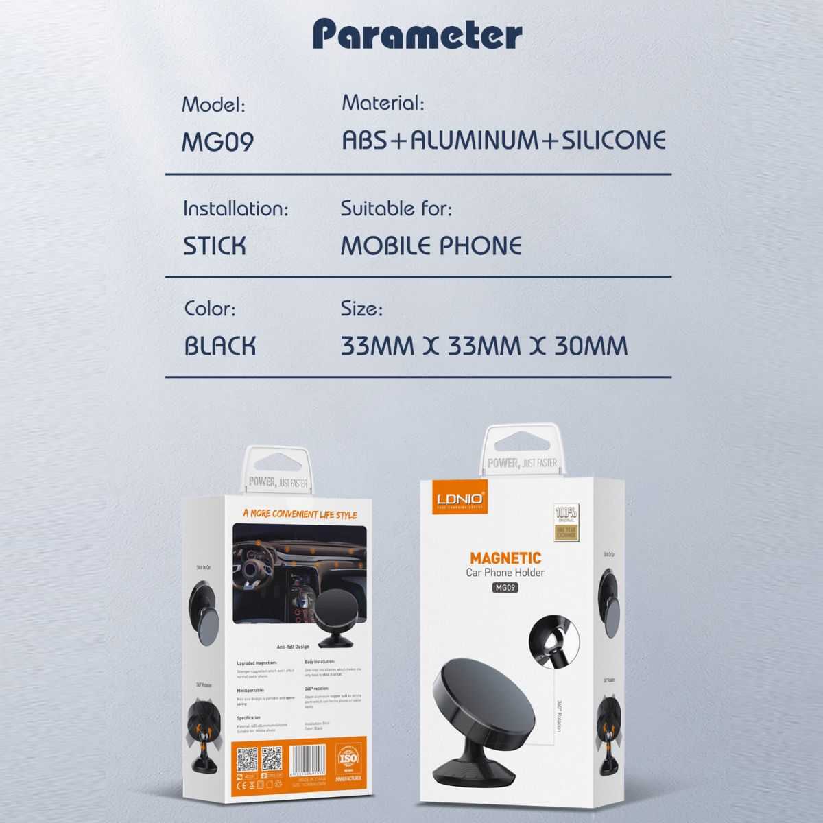 LDNIO Universal Magnetic Mobile Phone Holder MG09 - Image 3