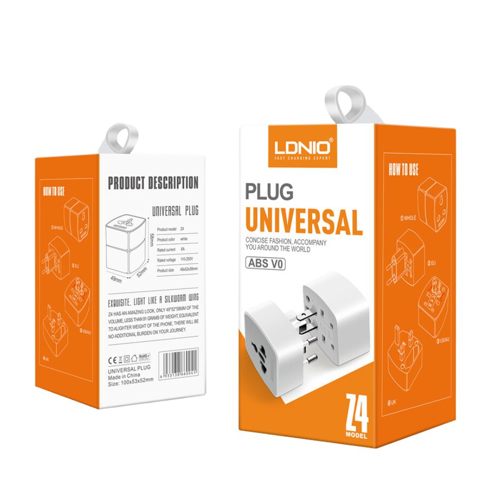 LDNIO Z4 Universal Travel Adapter All-in-One US UK EU AU Plug - Image 4