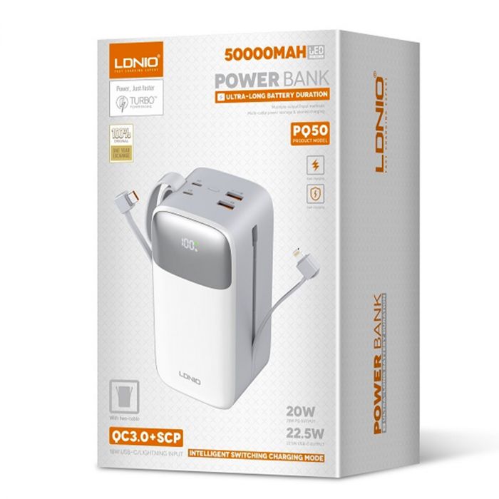 Ldnio PQ50 22.5W 50000mAh Power bank with LED Display - Image 8