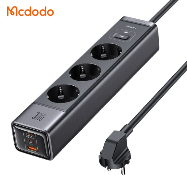 Mcdodo 6 in 1 30W GaN Surge Protection Power Strip CH-062