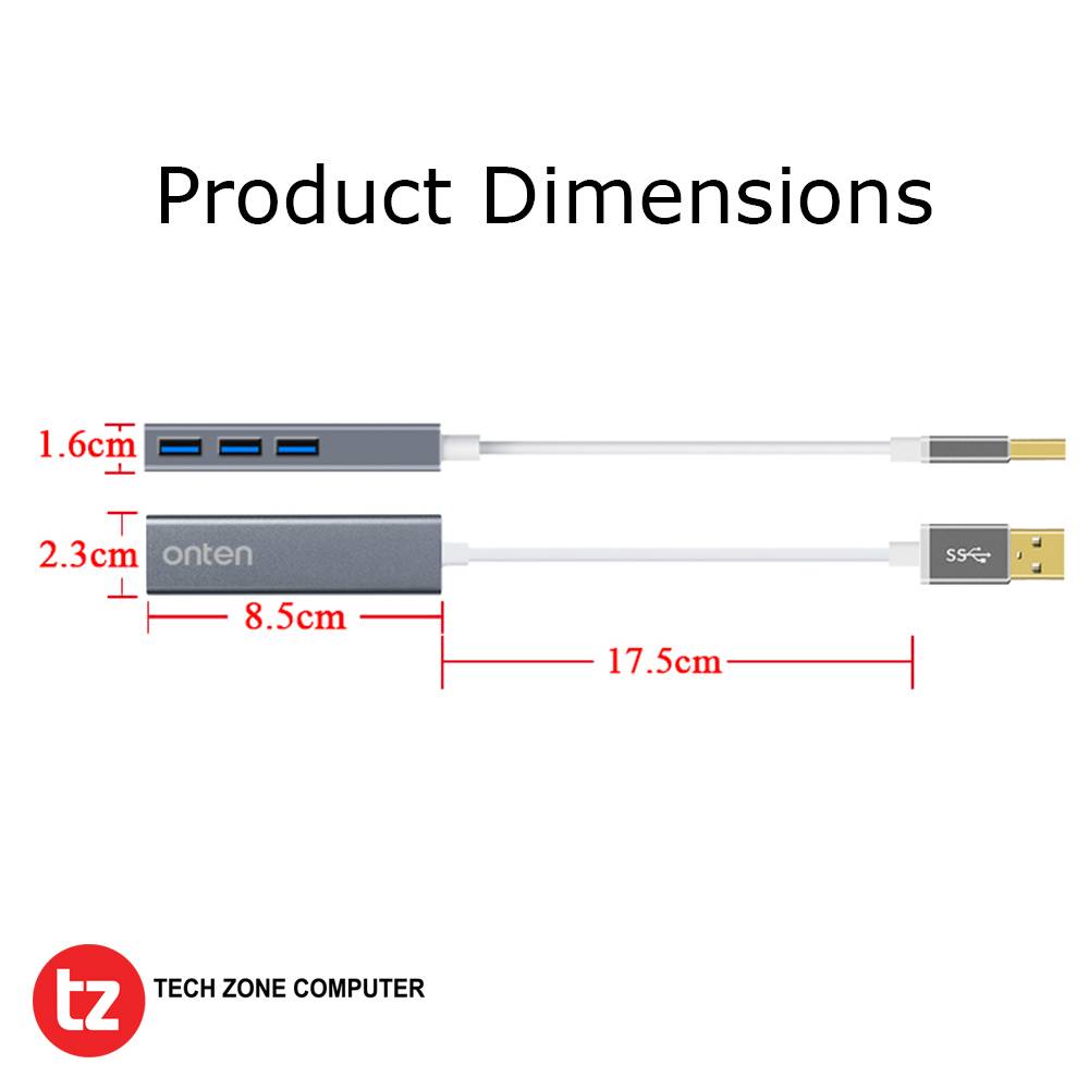 Onten 5222 4in1 USB to USB 3.0 4 Port Hub - Image 3