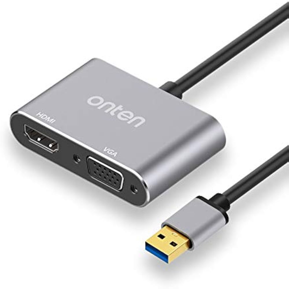 ONTEN USB 3.0 to HDMI and VGA Adapter FHD OTN-5201B