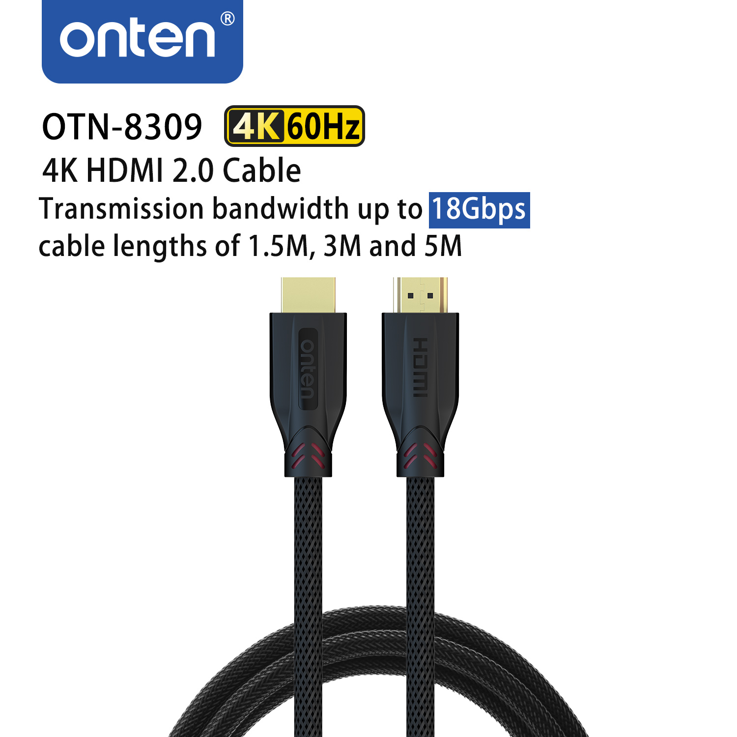 Onten High Speed HDMI Cable 4K OTN-8309 1.5Meters