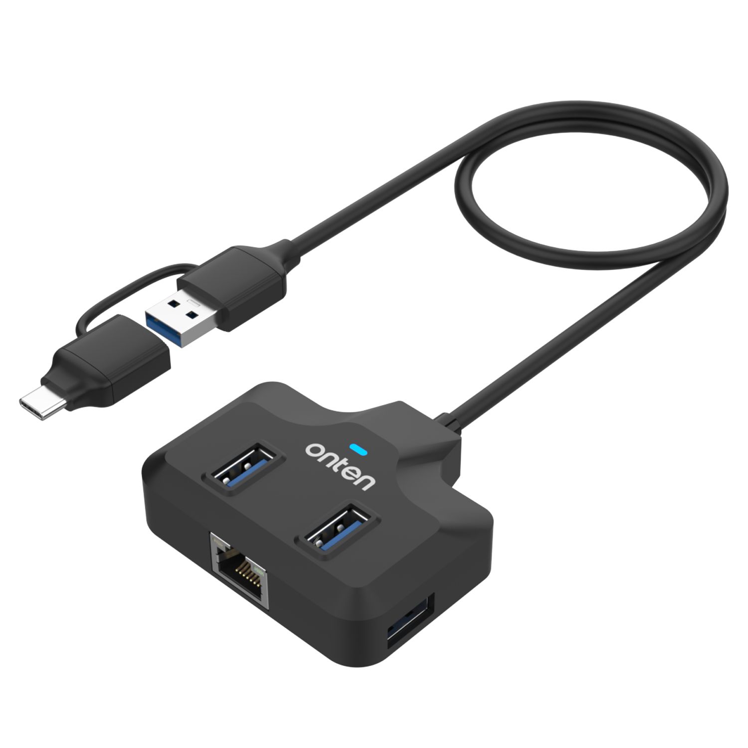 Onten Type-C/USB 3.1 Gen1 5G HUB with Ethernet Card OTN-UCA5311