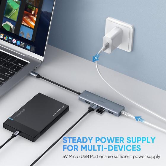 UGREEN USB-C Hub 4-Port USB 3.0 Powered - Image 2