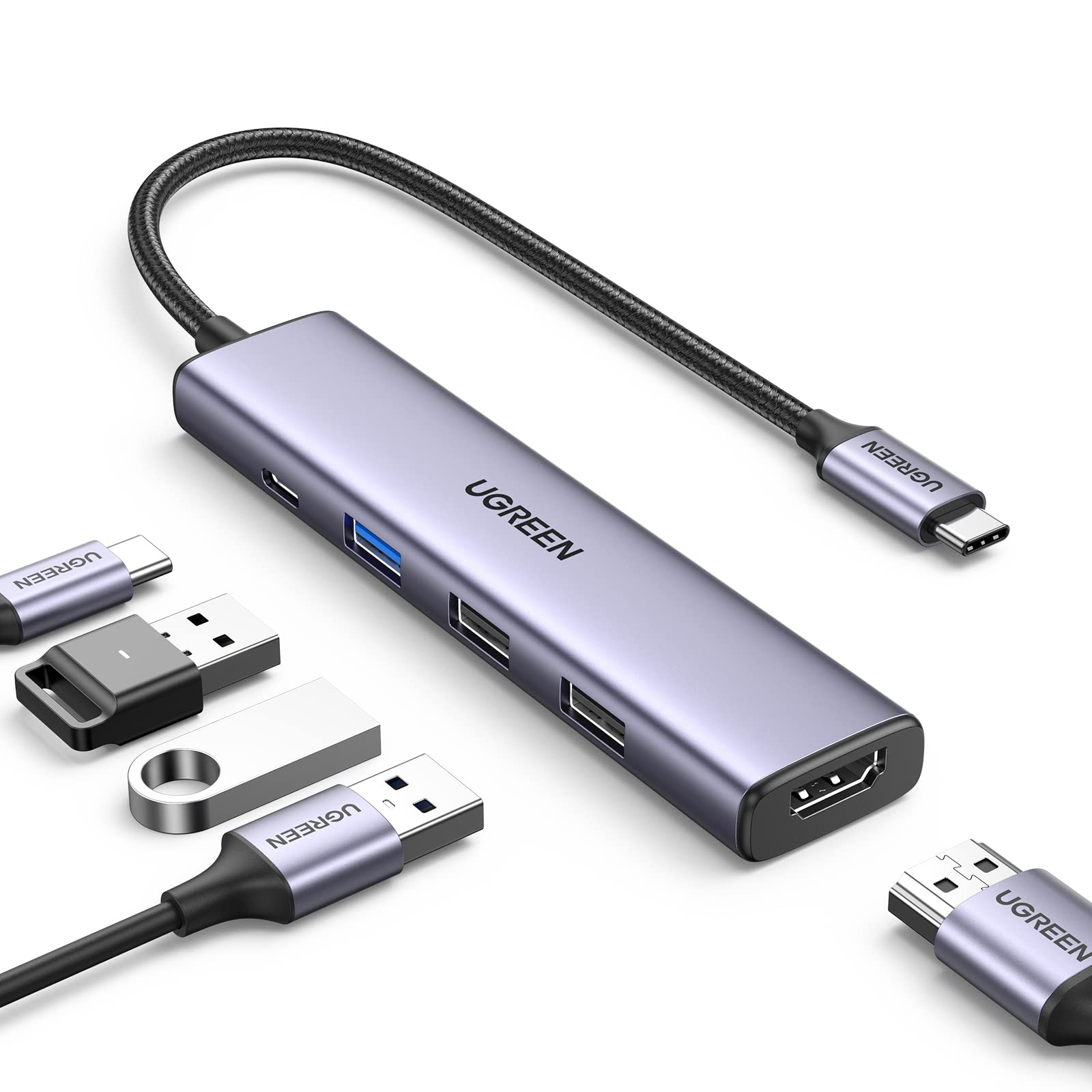 UGREEN 5-in-1 USB-C Hub HDMI PD for Laptop