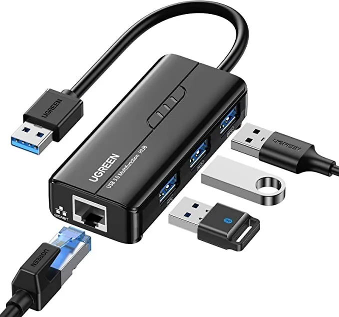 Ugreen USB 3.0 Hub with Gigabit Ethernet Adapter 20265 - Image 4