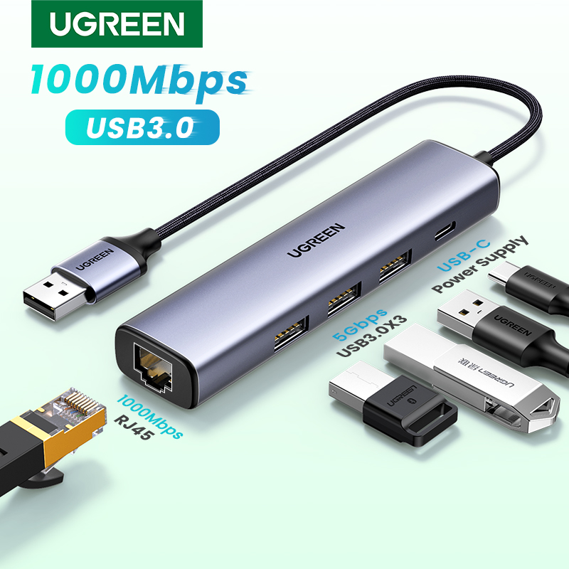 UGREEN 5-in-1 USB Hub Ethernet for Desktop