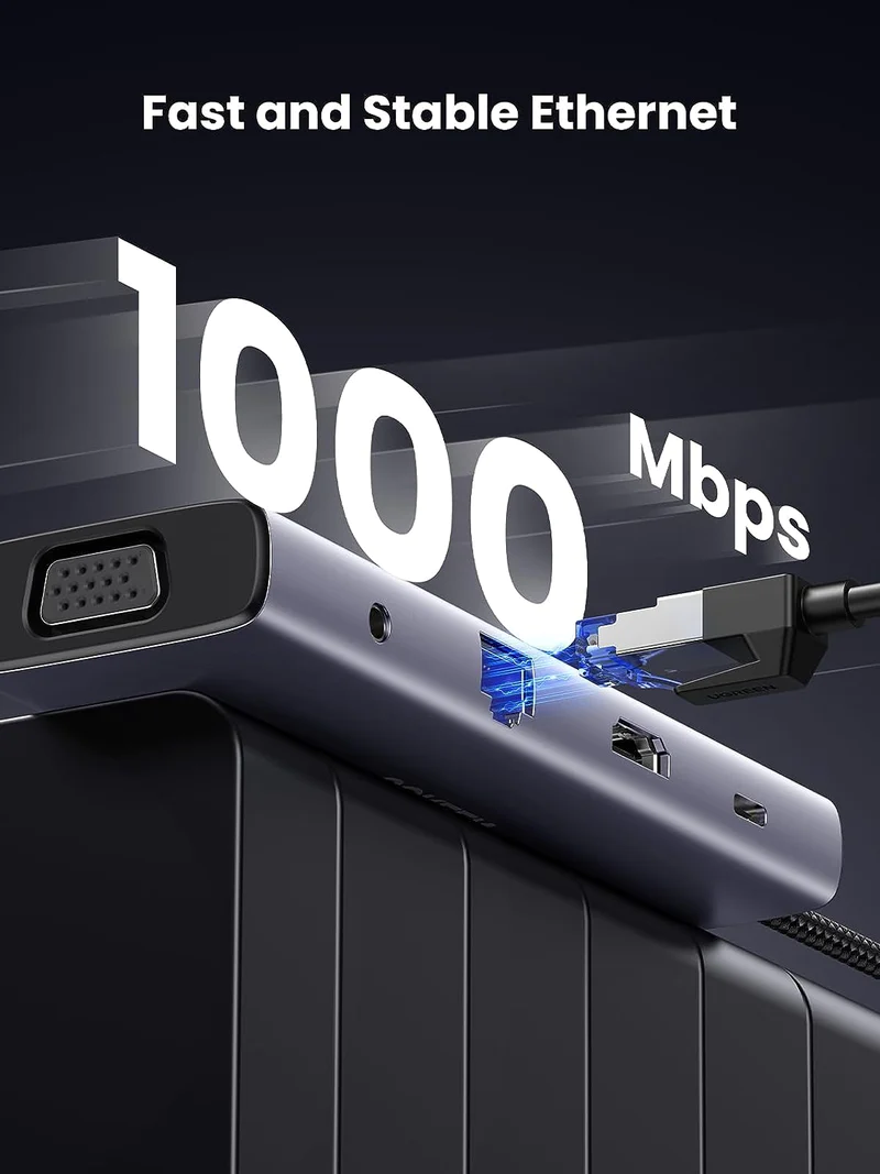 UGREEN 10-in-1 USB-C Hub HDMI VGA Dual Dock - Image 3