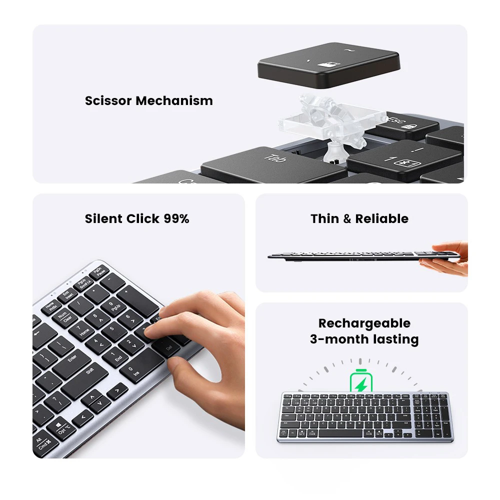 Ugreen Ultra Slim Wireless Keyboard 15258 - Image 4