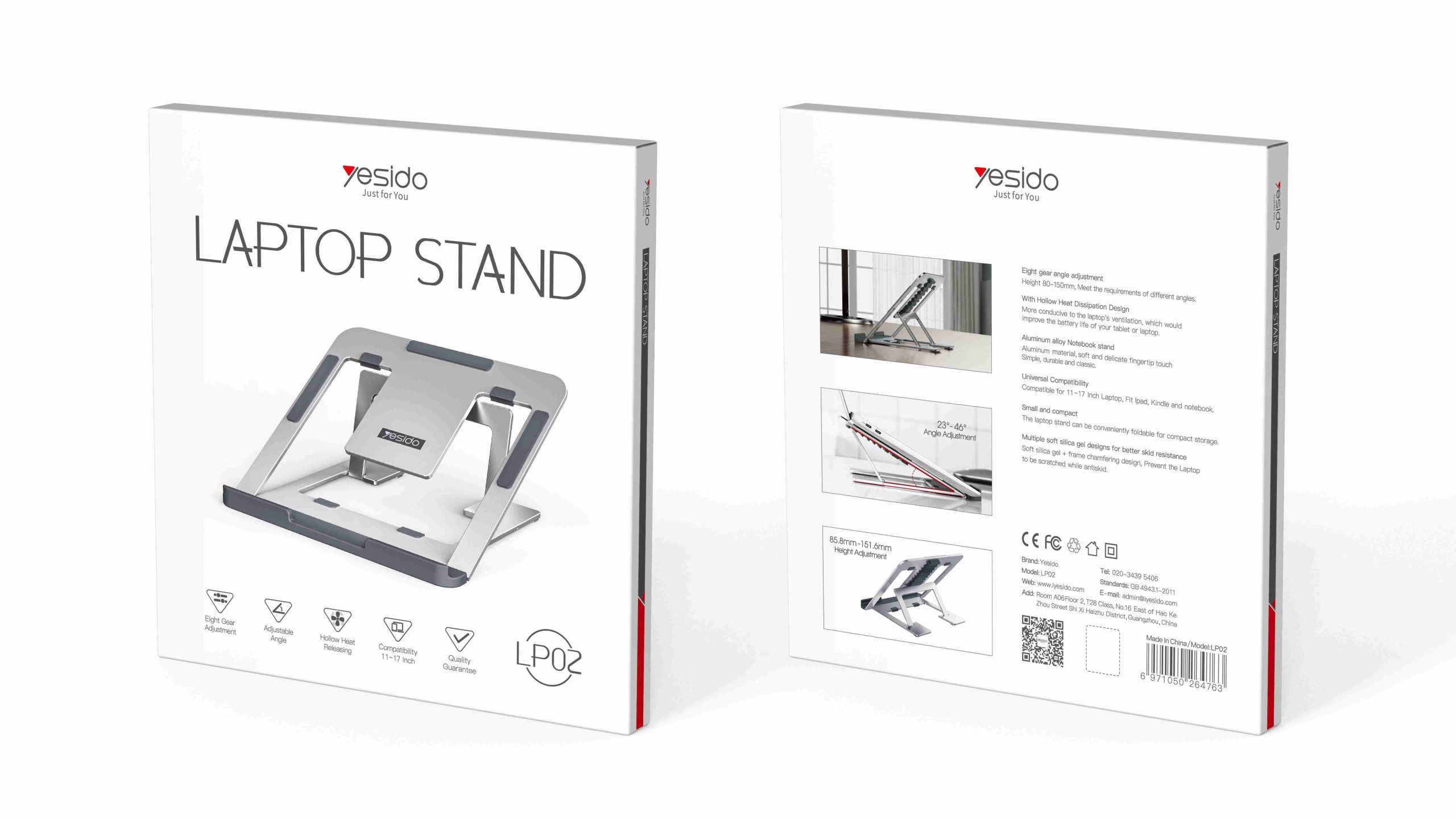 YESIDO LP02 ALUMINUM LAPTOP STAND - Image 5