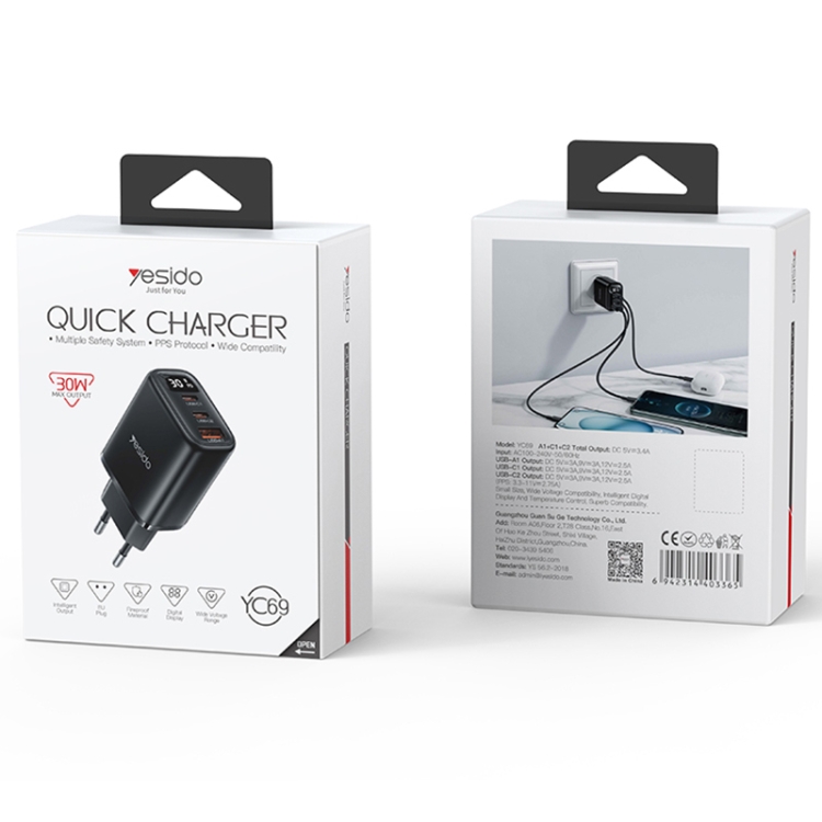 YesiDo GaN YC64 PD 30W Fast Charger - Image 2