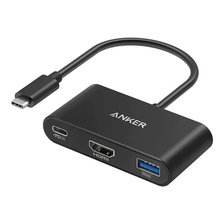 Anker A8339 Power Expand 3-In-1 USB-C PD Hub 4K Compatible HDMI & USB 3.0 Ports