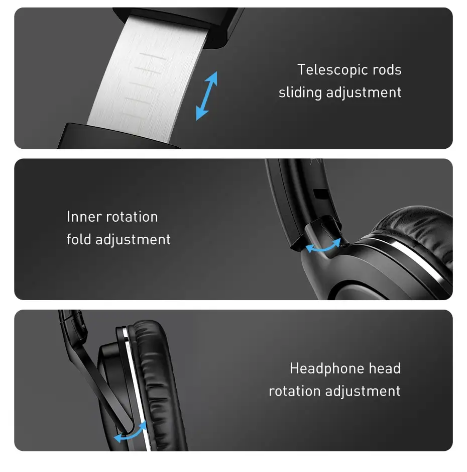Baseus D02 Pro Wireless Headphones Bluetooth V5.3 Black - Image 5