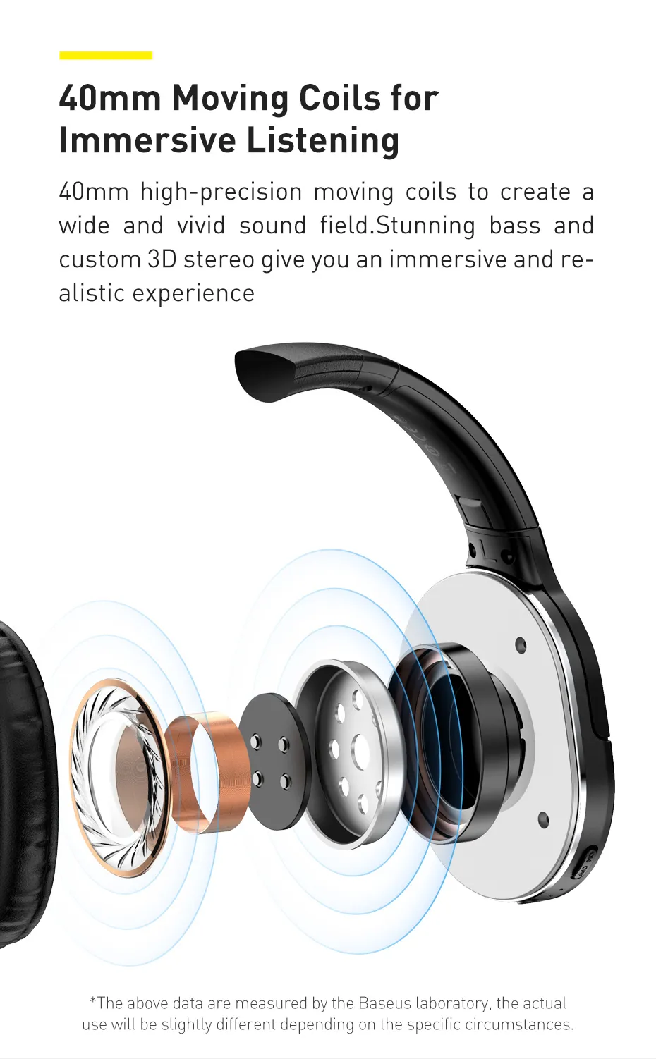 Baseus D02 Pro Wireless Headphones Bluetooth V5.3 Black - Image 6