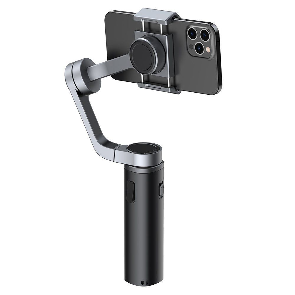 Baseus 6-Axis Smartphone Handheld Gimbal Stabilizer For Photos And Video Recording IOS Android Compatible Live Vlog YouTube TikTok Streaming Gray (SUYT-D0G)