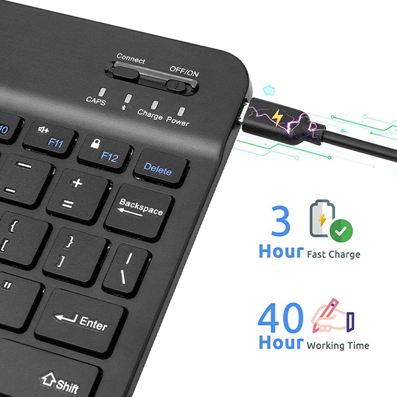 JEQANG JB-330 Bluetooth + Wireless Keyboard - Image 2