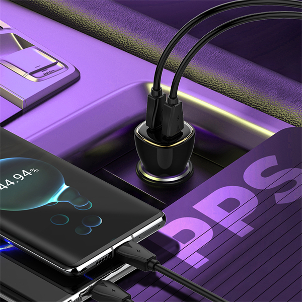 LDNIO C104 60W Dual USB-C Car Charger Super Fast PD Charging - Image 2