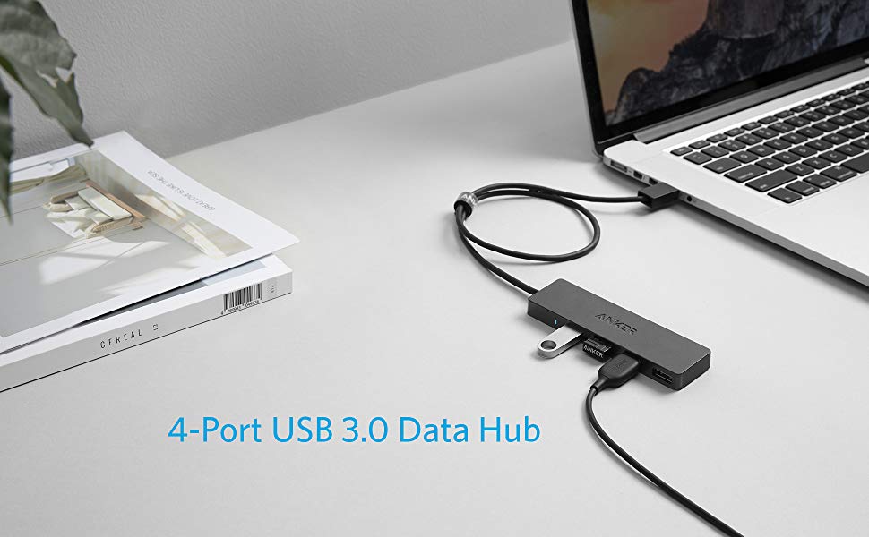 Anker Ultra Slim 4-Port USB 3.0 Data Hub | High-Speed Multi-Port Adapter | A7516 - Image 3