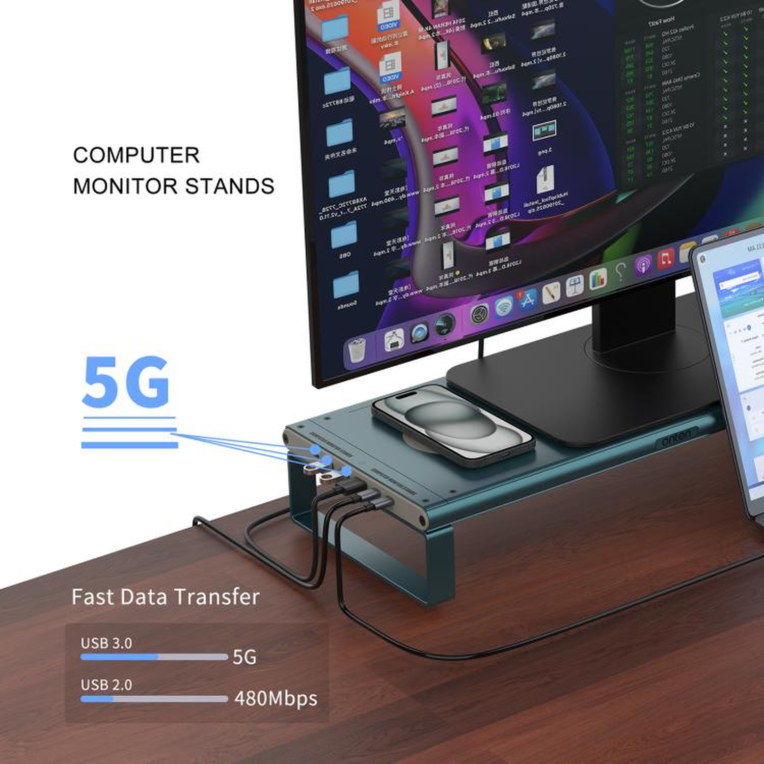 Onten OTN-95209 Multi-Function Computer Stand Docking Station - Image 2